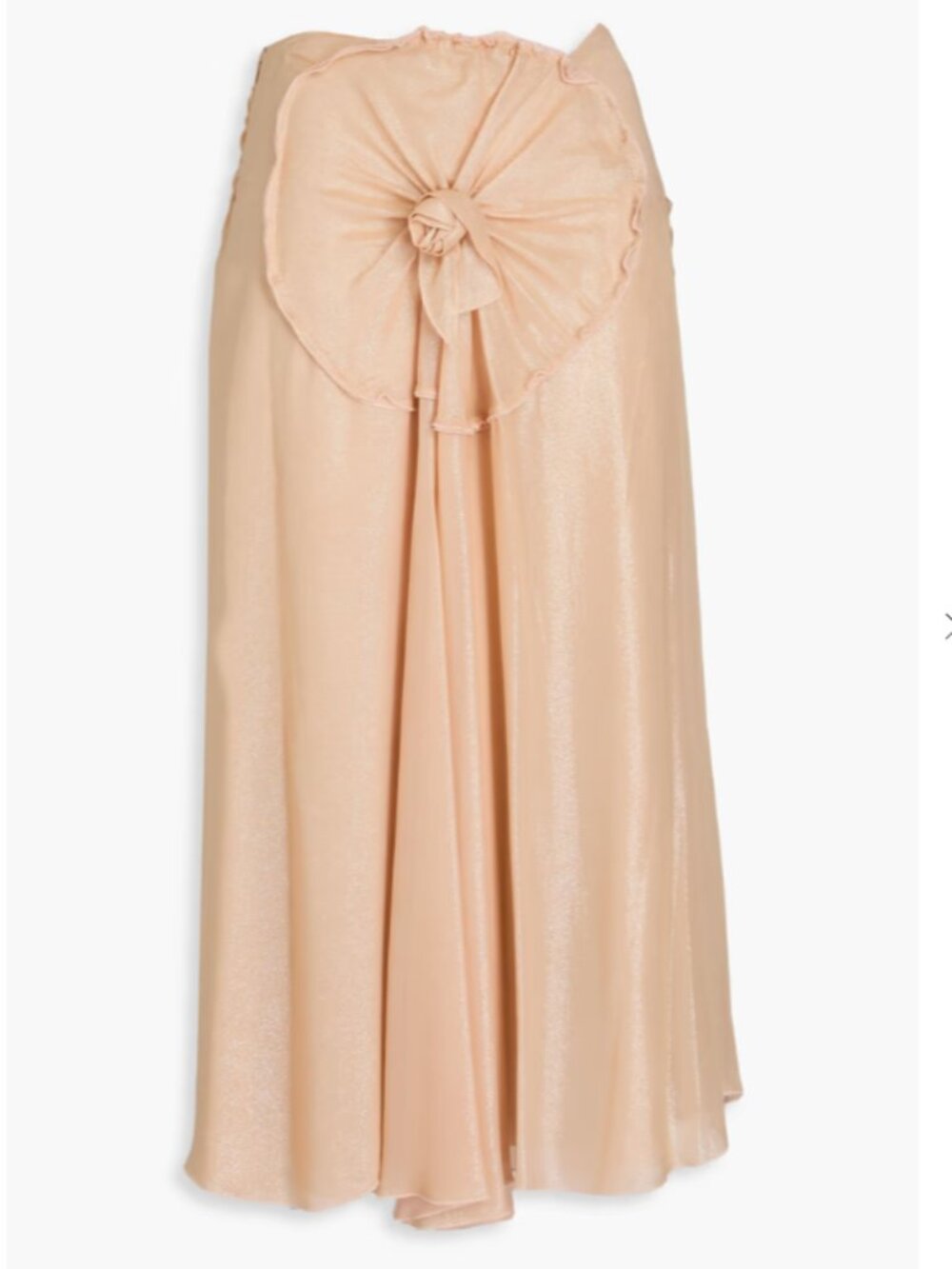 VICTORIA BECKHAM Metallic floral-appliquéd crepe midi skirt. NWT!! Size US 10
